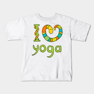 i love yoga Kids T-Shirt